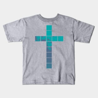 Blue and Purple cross Kids T-Shirt